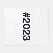 Hashtag 2023 fleece deken (Voorkant (Horizontaal))