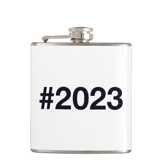 Hashtag 2023 heupfles (Voorkant)