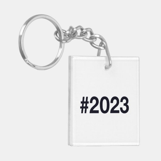 Hashtag 2023 sleutelhanger (Voorkant Links)