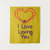 Hashtag 3D Ik hou van je Wandkleed (Voorkant)