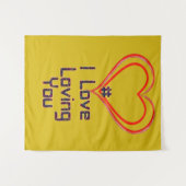 Hashtag 3D Ik hou van jou Wandkleed (Voorkant (horizontaal))