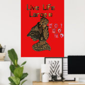 Hashtag 3D Indonesië Leef Groot HOhoho Poster (Thuiskantoor)