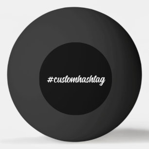 Hashtag Aangepast Zwarte Script Moderne Minimalist Pingpongbal
