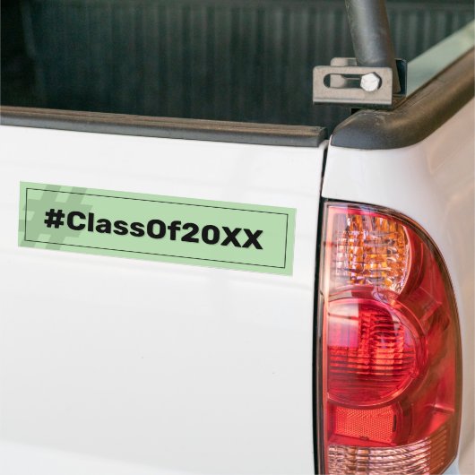 Hashtag afstuderen Class Bumpersticker (Op Truck)