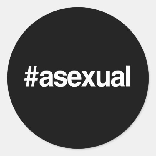 HASHTAG ASEKSUEEL RONDE STICKER (Voorkant)