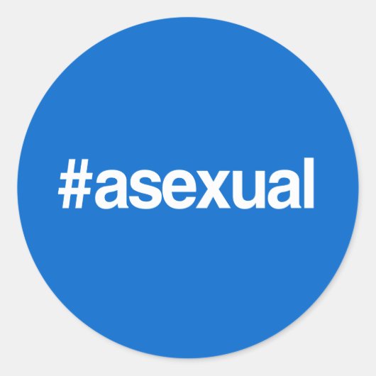 HASHTAG ASEKSUEEL RONDE STICKER (Voorkant)