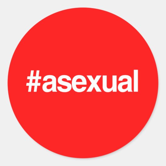 HASHTAG ASEKSUEEL RONDE STICKER (Voorkant)