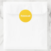 HASHTAG ASEKSUEEL RONDE STICKER (Tas)