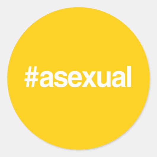 HASHTAG ASEKSUEEL RONDE STICKER (Voorkant)
