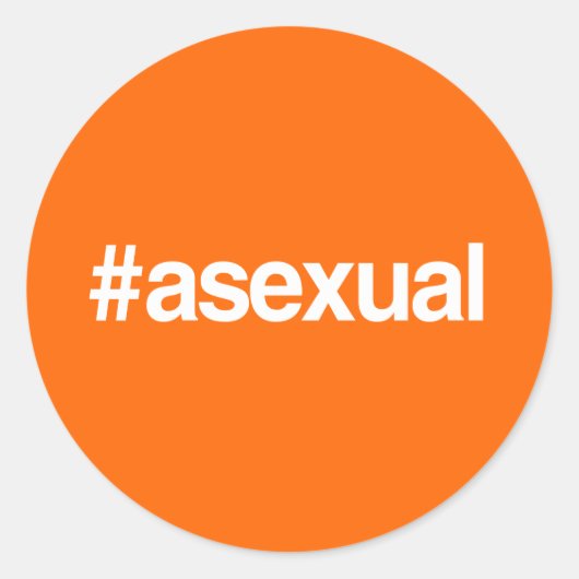 HASHTAG ASEKSUEEL RONDE STICKER (Voorkant)
