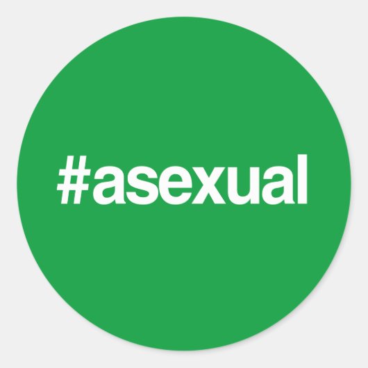 HASHTAG ASEKSUEEL RONDE STICKER (Voorkant)