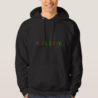 Hashtag Believe Christmas T-shirt, Mannen Vrouwen Hoodie