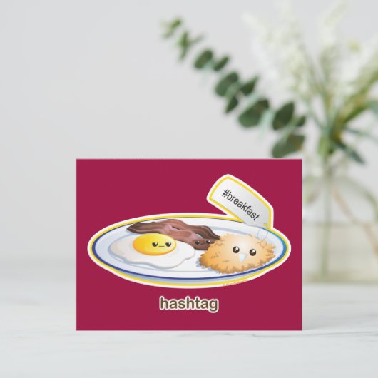 Hashtag Briefkaart (Staand voorkant)