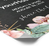 hashtag bruiloft tint poster (Hoek)