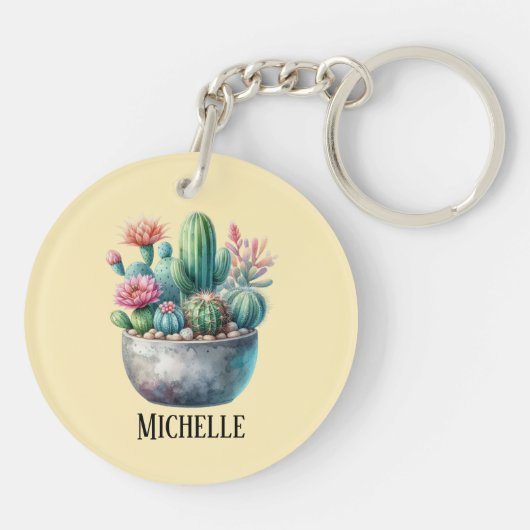 Hashtag Cactuslove Sleutelhanger (Achterkant)