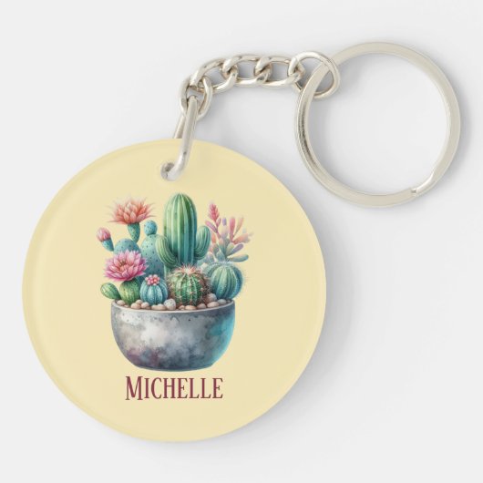 Hashtag Cactuslove Sleutelhanger (Achterkant)