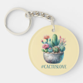 Hashtag Cactuslove Sleutelhanger