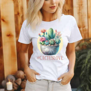 Hashtag Cactuslove T-shirt voor dames