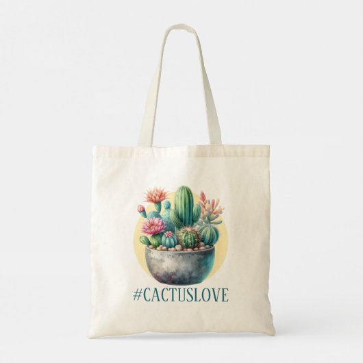 Hashtag Cactuslove Tote Bag (Achterkant)