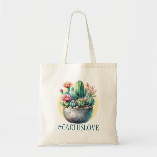 Hashtag Cactuslove Tote Bag (Voorkant)