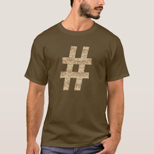 Hashtag Camouflage T-shirt (Voorkant)
