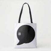 Hashtag # Canvas tas (Voorkant)