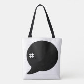 Hashtag # Canvas tas (Achterkant)