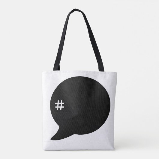 Hashtag # Canvas tas (Achterkant)