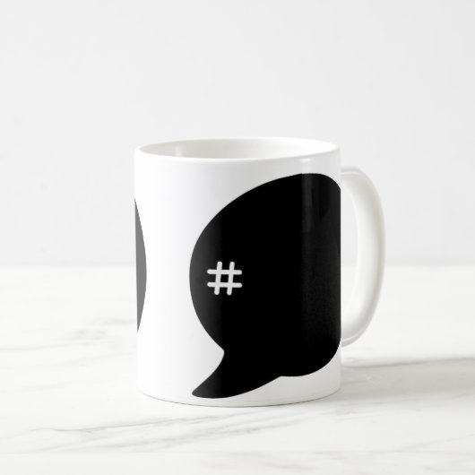 Hashtag # Coffee Cup Mok (Voorkant rechts)