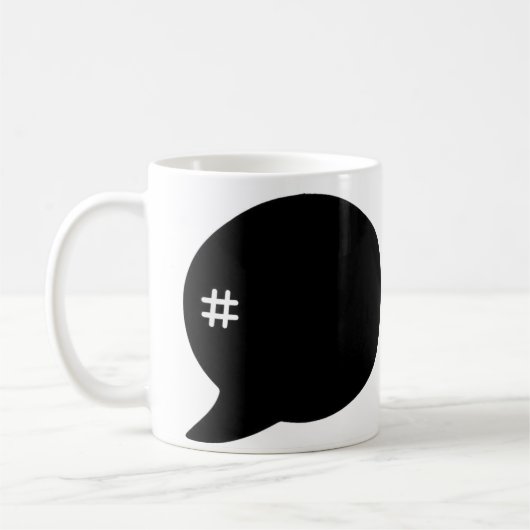 Hashtag # Coffee Cup Mok (Links)