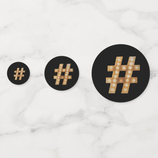 Hashtag Confetti (Achterkanten)