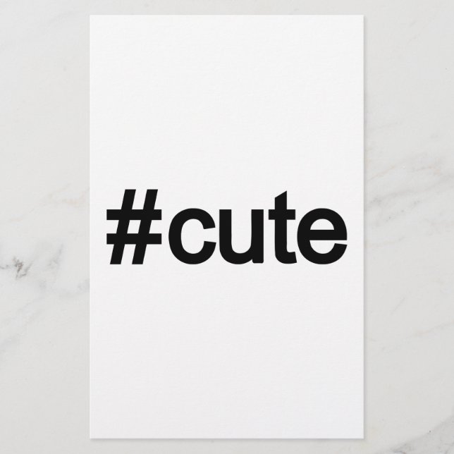 Hashtag # Cute (Voorkant)
