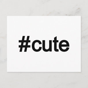 Hashtag # Cute Briefkaart