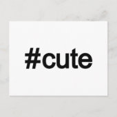 Hashtag # Cute Briefkaart (Voorkant)