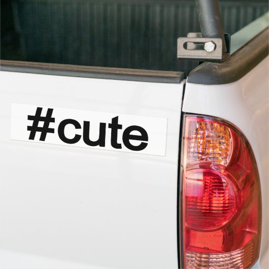 Hashtag # Cute Bumpersticker (Op Truck)
