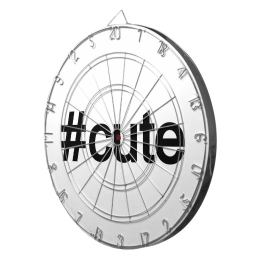 Hashtag # Cute Dartbord (Voorkant Rechts)