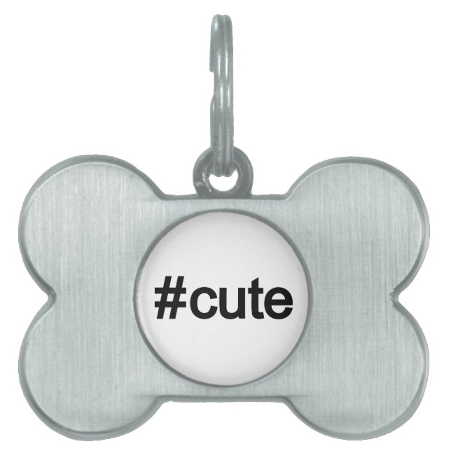 Hashtag # Cute Huisdieren Naamplaatje (voorkant)