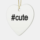 Hashtag # Cute Keramisch Ornament (Links)