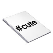 Hashtag # Cute Notitieboek (Rechterzijde)