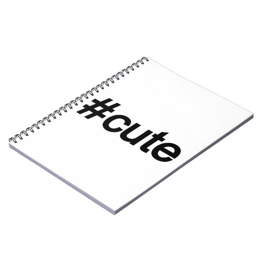 Hashtag # Cute Notitieboek (Linkerzijde)