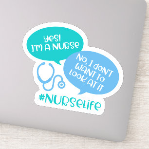 Hashtag Cute Nurse Life Laptop Decale Sticker