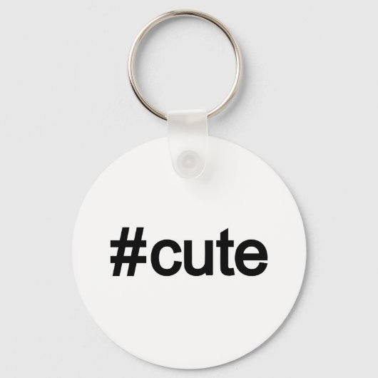 Hashtag # Cute Sleutelhanger (Voorkant)