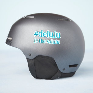 Hashtag # Delulu is de Solulu Turquoise Sticker