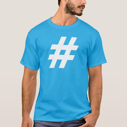 Hashtag Design # Symbool T-shirt (Voorkant)