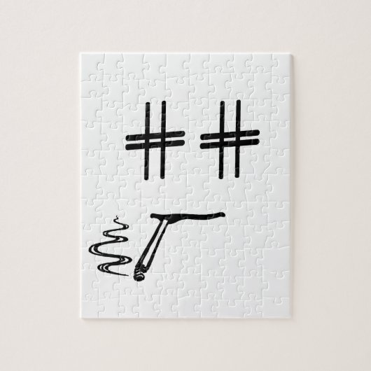 # Hashtag Face Social Media Blogger Humor Legpuzzel (Verticaal)