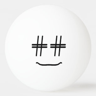 # Hashtag Face Social Media Blogger Humor Pingpongbal