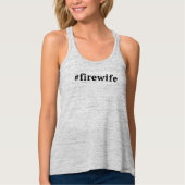 Hashtag Fire Wife (grijs) Tanktop (Voorkant)