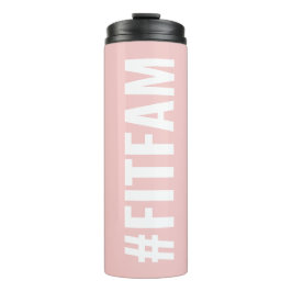 Hashtag Fit Pink White Modern Slogan Thermosbeker