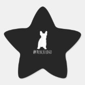 hashtag frans papa frans bulldog papa ster sticker (Voorkant)