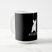 hashtag frenchie dad | french bulldog dad gift koffiemok (Voorkant links)